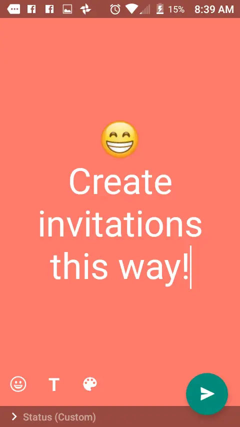 Cómo crear tarjetas de invitación de WhatsApp 1