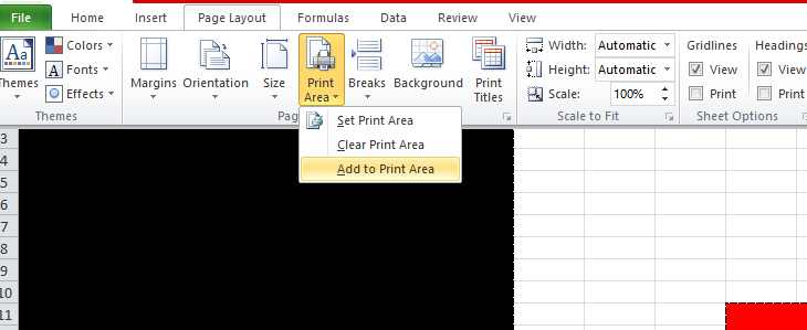 Cómo configurar el área de impresión en Excel 3