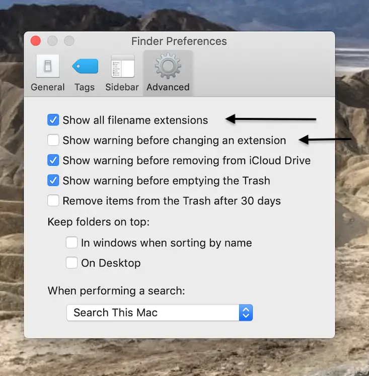 Cómo cambiar por lotes las extensiones de los archivos en Mac 1