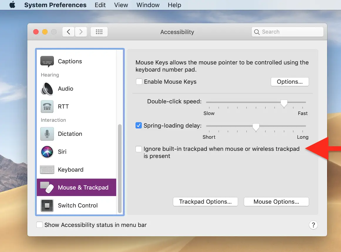 Cómo deshabilitar el trackpad de la Mac cuando se utiliza un ratón externo 2
