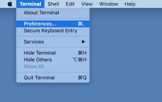 Cómo cambiar el color del terminal de la Mac 1