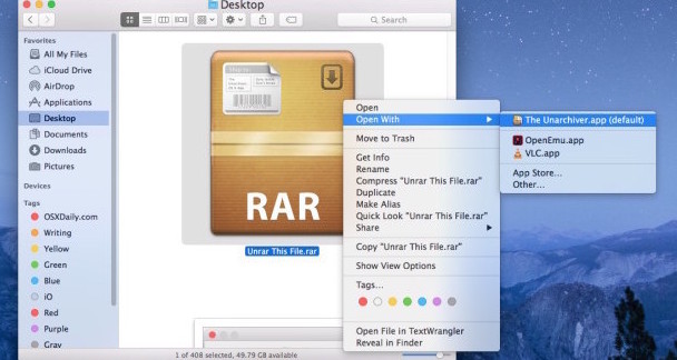 Cómo abrir y extraer archivos RAR en Mac 1