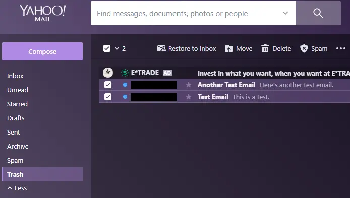 Cómo borrar en masa los correos electrónicos de Yahoo 7