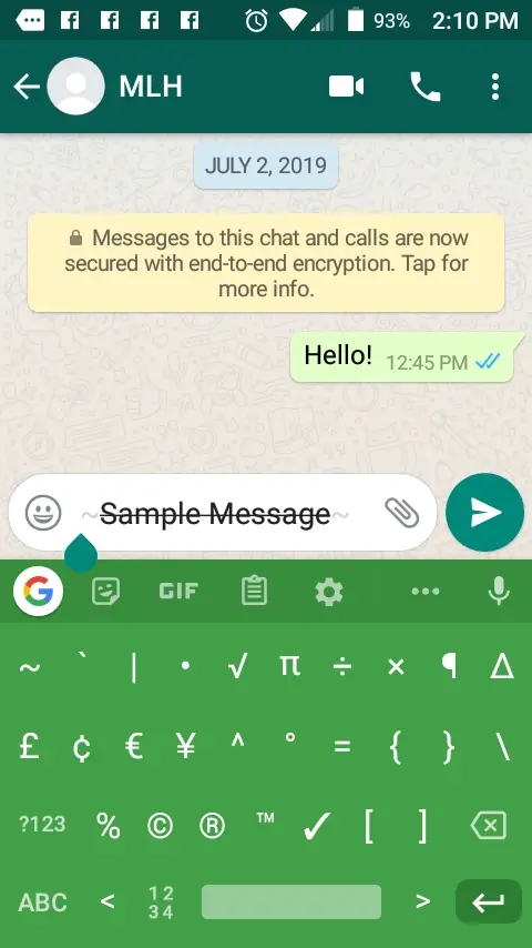 Cómo dar formato a los mensajes de WhatsApp 3