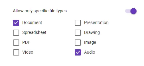 Cómo crear un formulario de Google que permita a los usuarios subir archivos 7