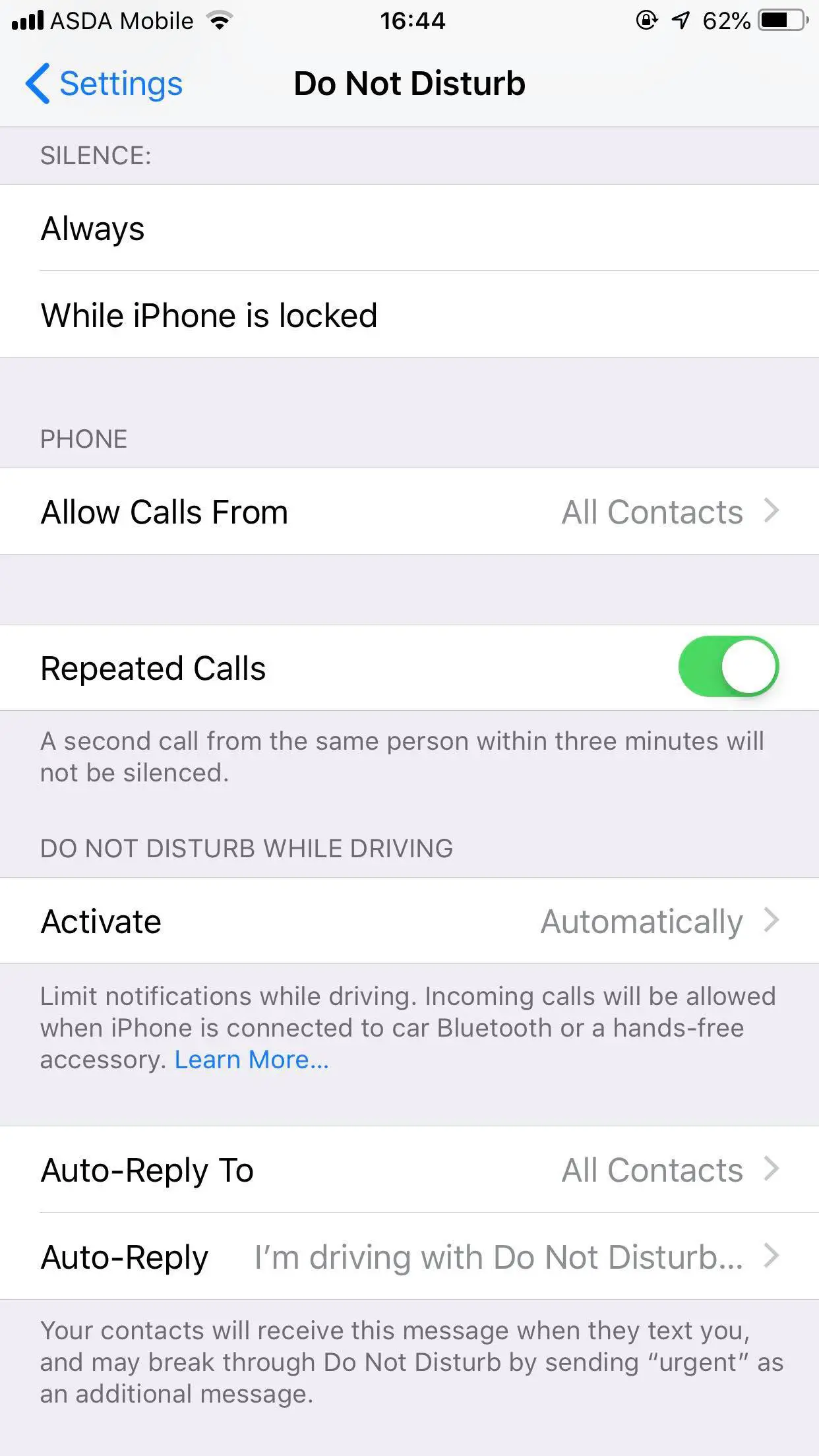 Cómo responder automáticamente al texto en el iPhone 3