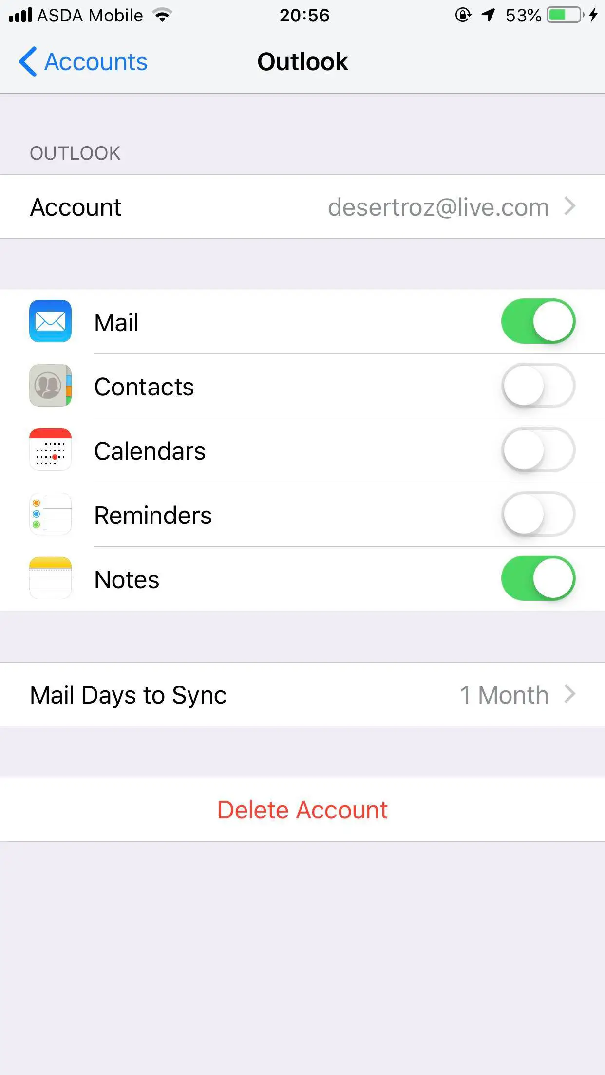 Cómo borrar los correos electrónicos de "No Sender" iPhone 1