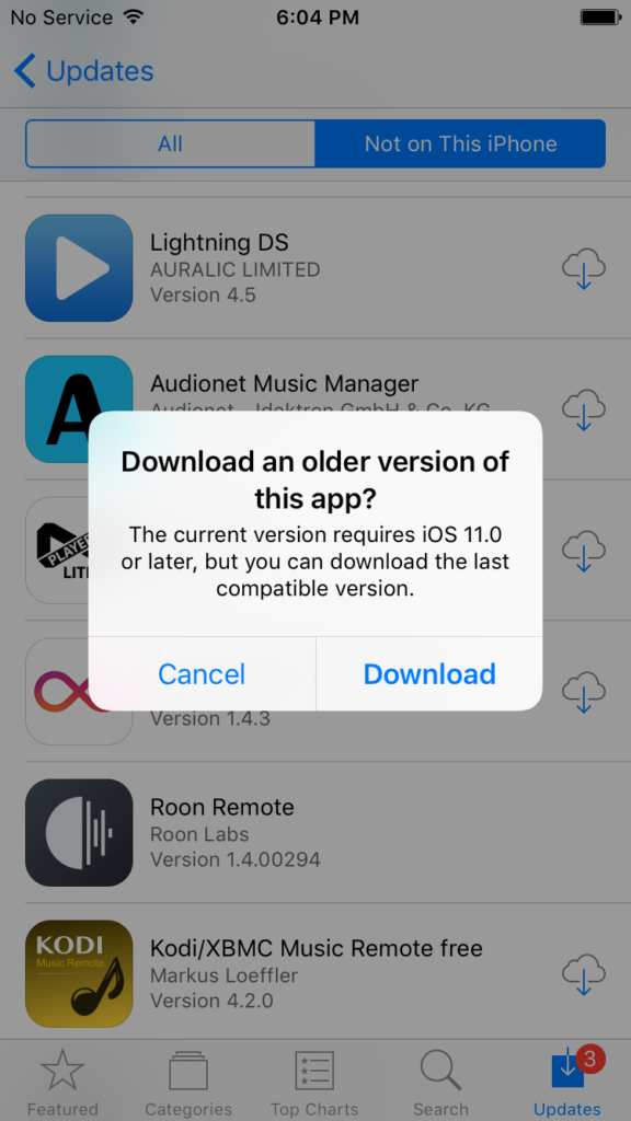 Cómo descargar la versión antigua de las aplicaciones en el iPhone 1