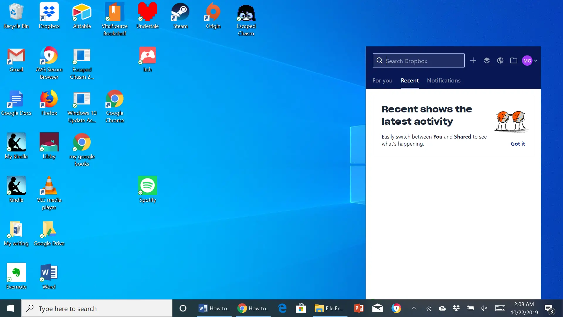 Cómo cambiar la cuenta de OneDrive en Windows 10 2