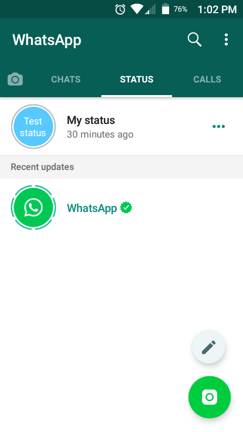 Cómo editar el estado de WhatsApp 1