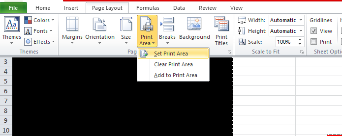 Cómo configurar el área de impresión en Excel 2