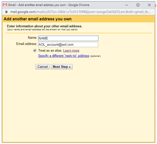 Cómo reenviar el correo de AOL a Gmail 7