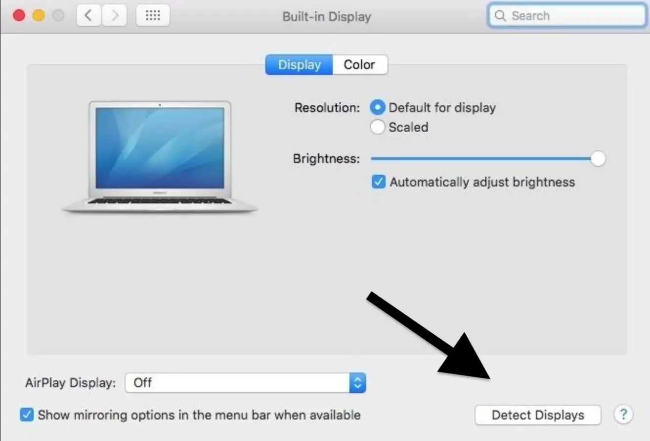 Cómo detectar las pantallas de Mac 2