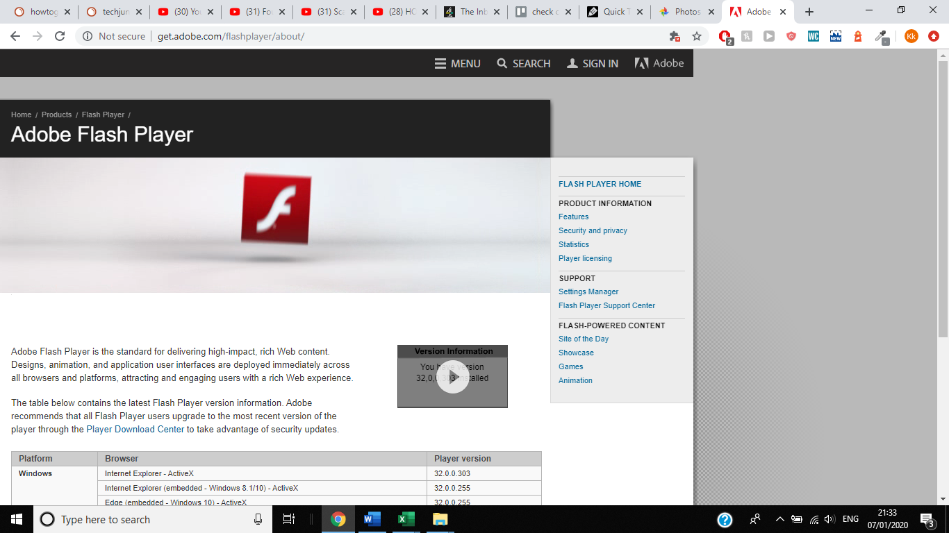 Cómo probar Adobe Flash Player 1