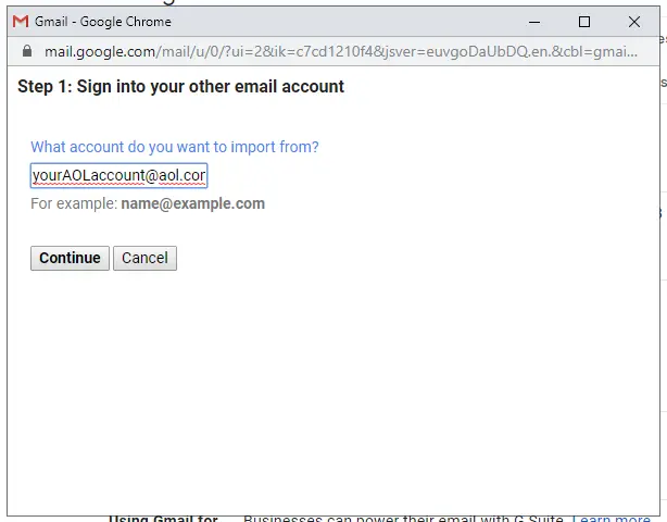 Cómo reenviar el correo de AOL a Gmail 5