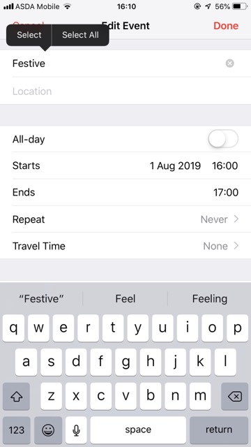 Cómo copiar eventos del calendario en el iPhone 1