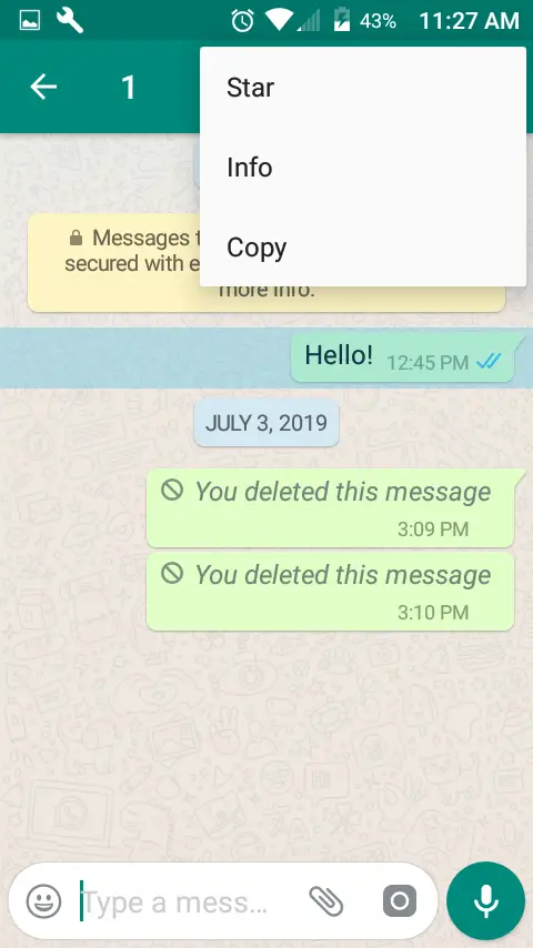 Cómo copiar y pegar en WhatsApp 3