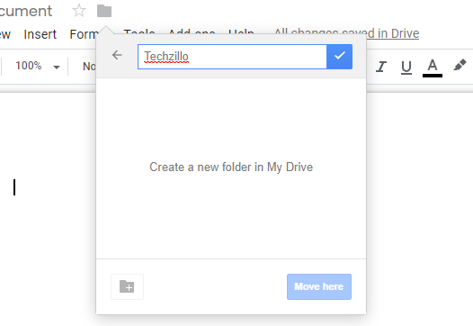 Cómo crear una carpeta en Google Docs 3