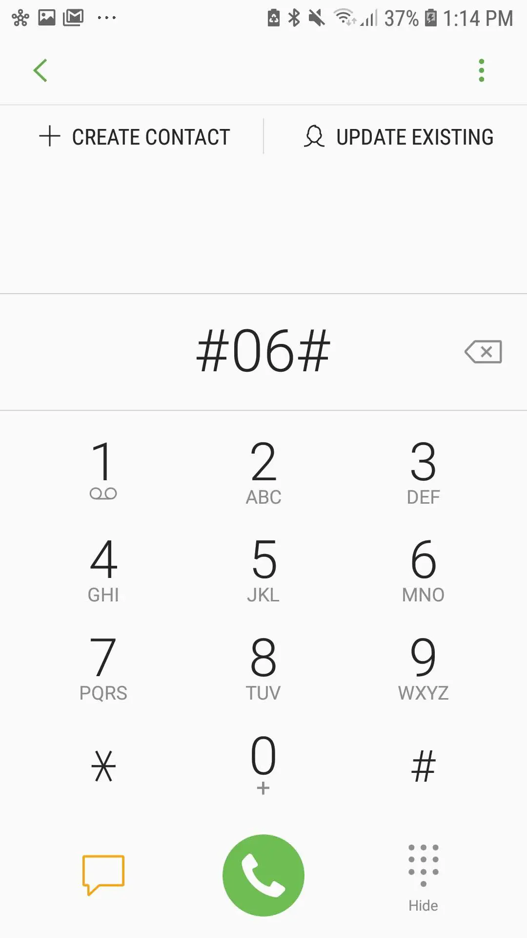 Cómo encontrar el número IMEI en Android 1