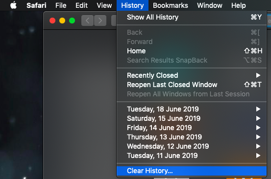 Cómo borrar el historial de navegación en el Mac 1
