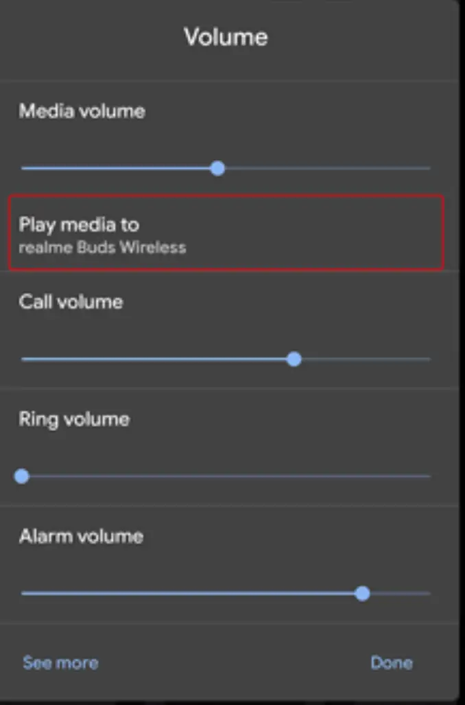 Cómo cambiar la salida de audio en Android 1