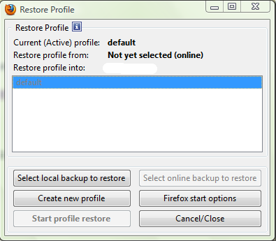 Cómo hacer una copia de seguridad y restaurar el perfil de Firefox usando FEBE 5