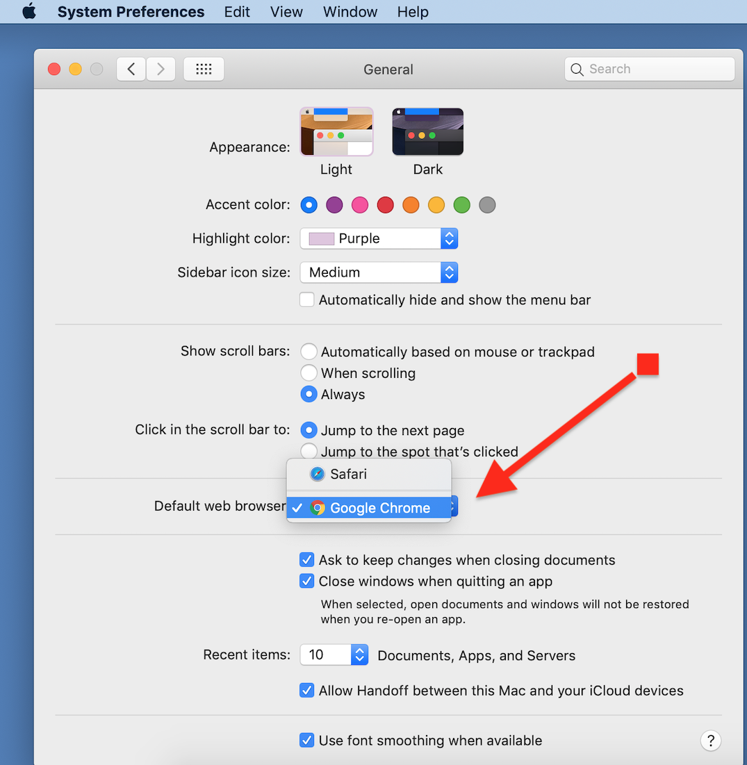 Cómo cambiar el navegador web predeterminado en el Mac 3