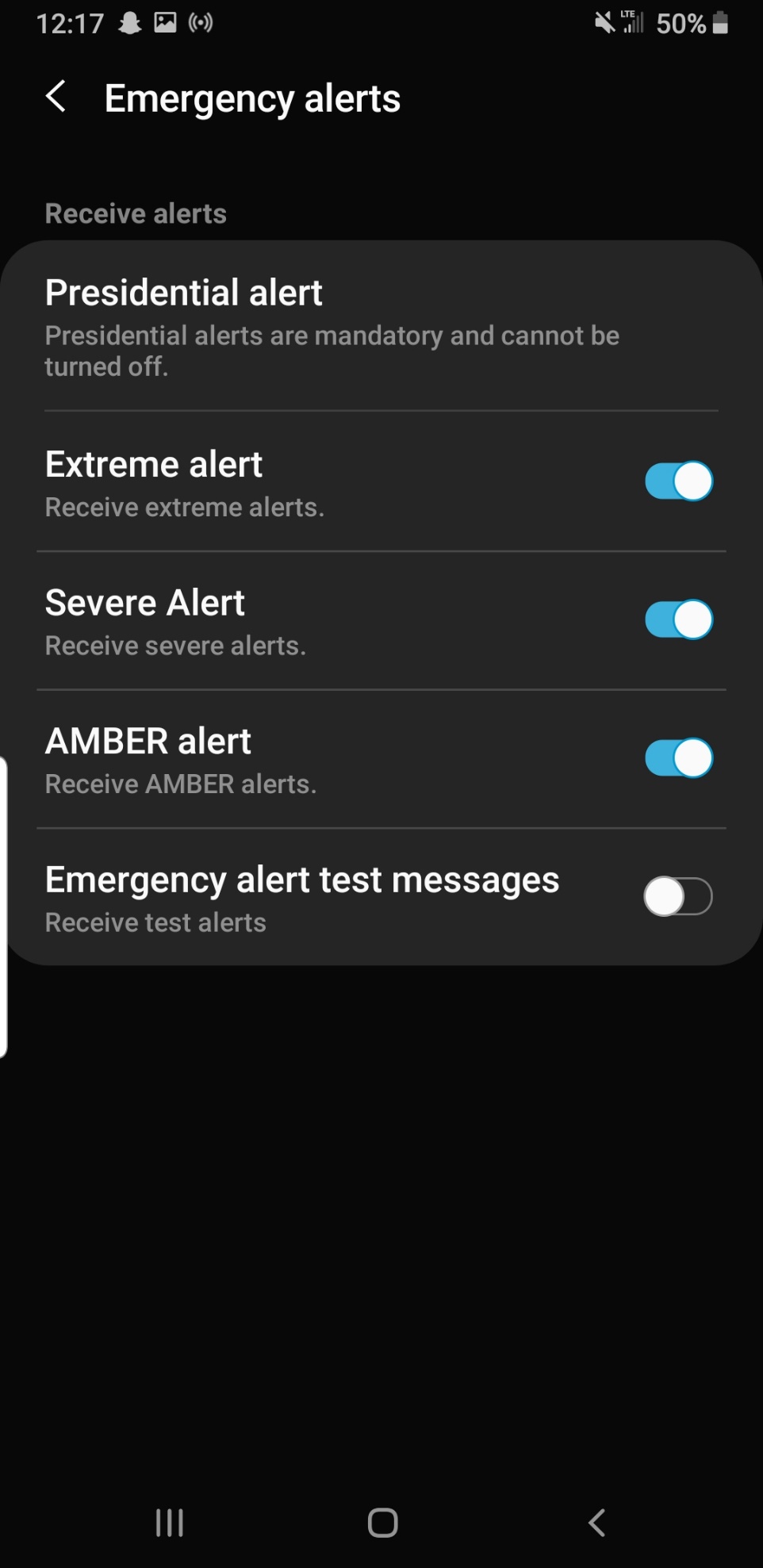 Cómo desactivar las alertas AMBER en Android 4