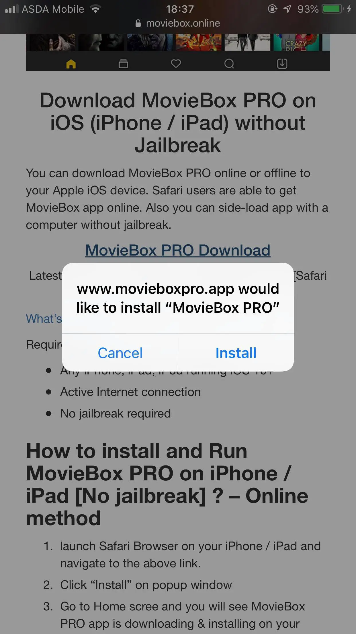 Cómo instalar Showbox en el iPhone 3