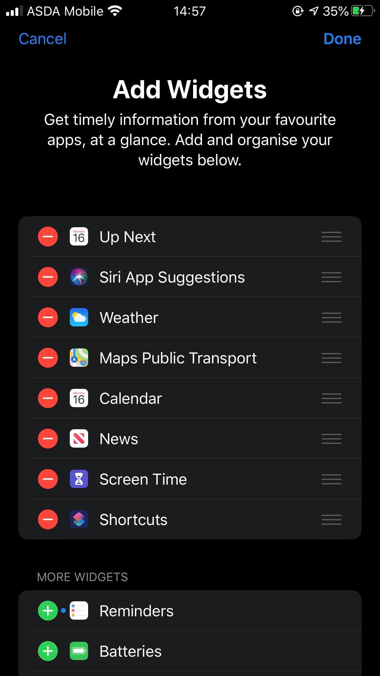 Cómo añadir y eliminar widgets en la pantalla del iPhone 2