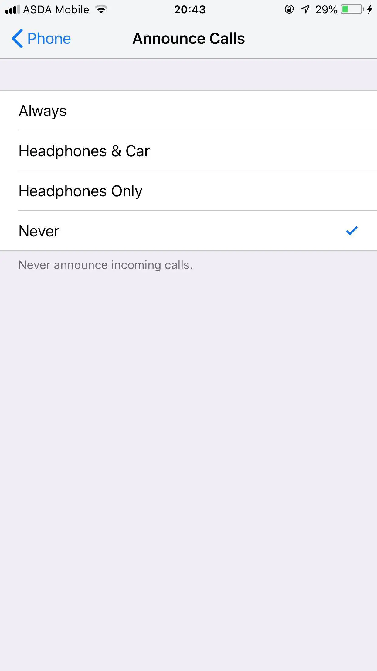 Cómo hacer que el iPhone anuncie las llamadas 1