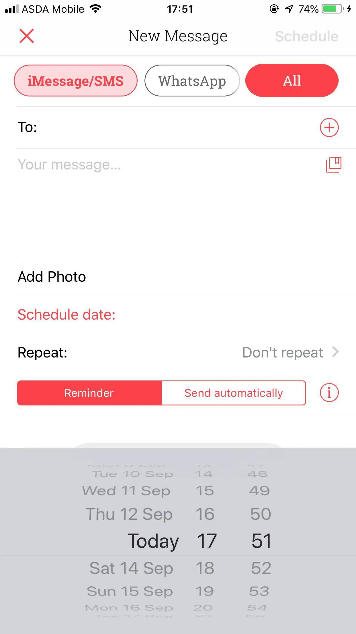 Cómo programar el envío de mensajes de texto en el iPhone 3