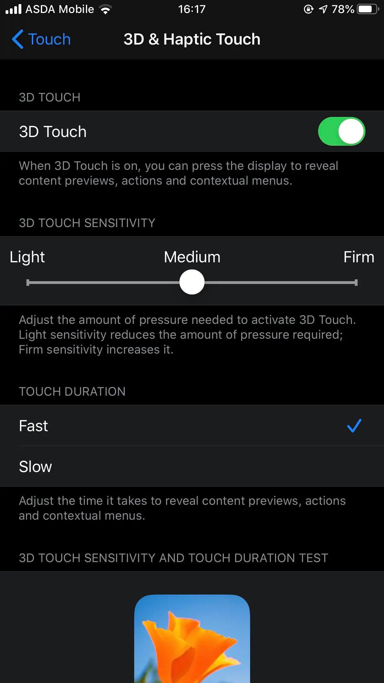 Cómo desactivar o activar 3D Touch en el iPhone 3