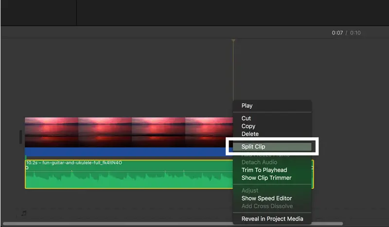 Cómo cortar música en iMovie 2