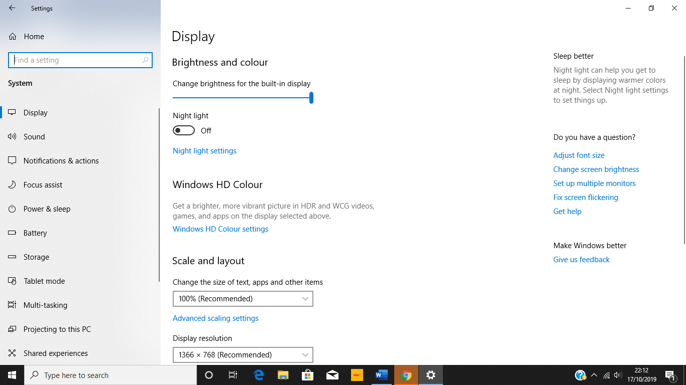 Cómo reducir aún más el brillo en Windows 10 1