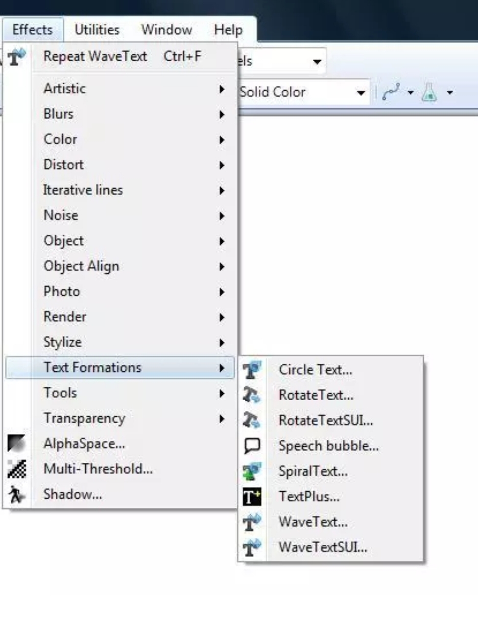 Cómo crear texto curvo en Paint.NET 3