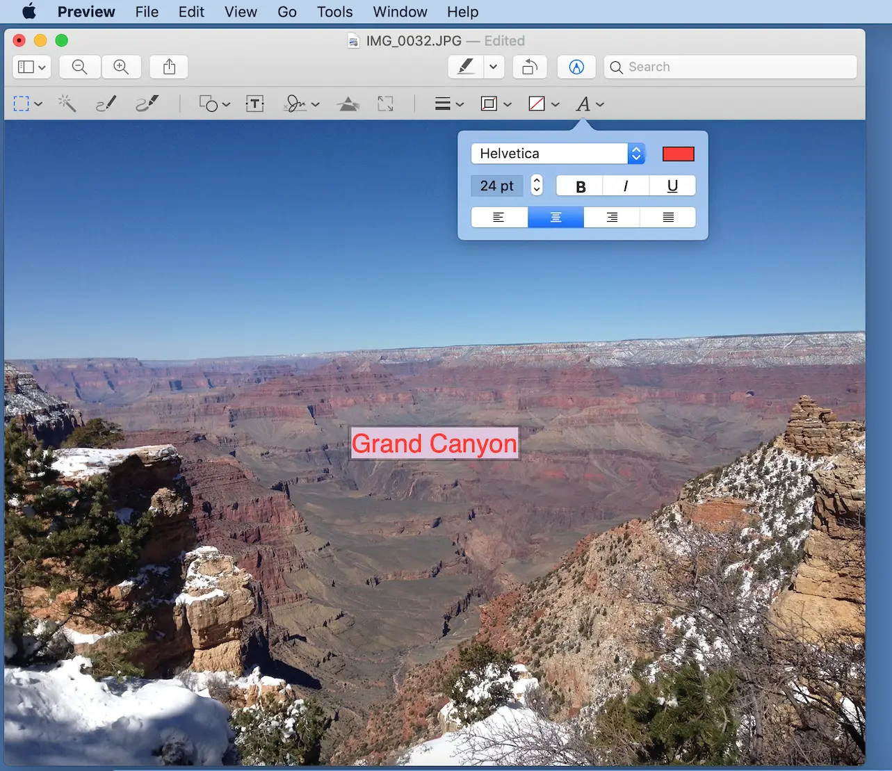 Cómo añadir texto a la foto en el Mac 3