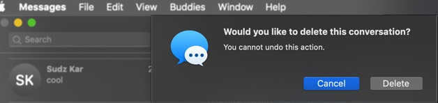 Cómo borrar iMessages en Mac 2