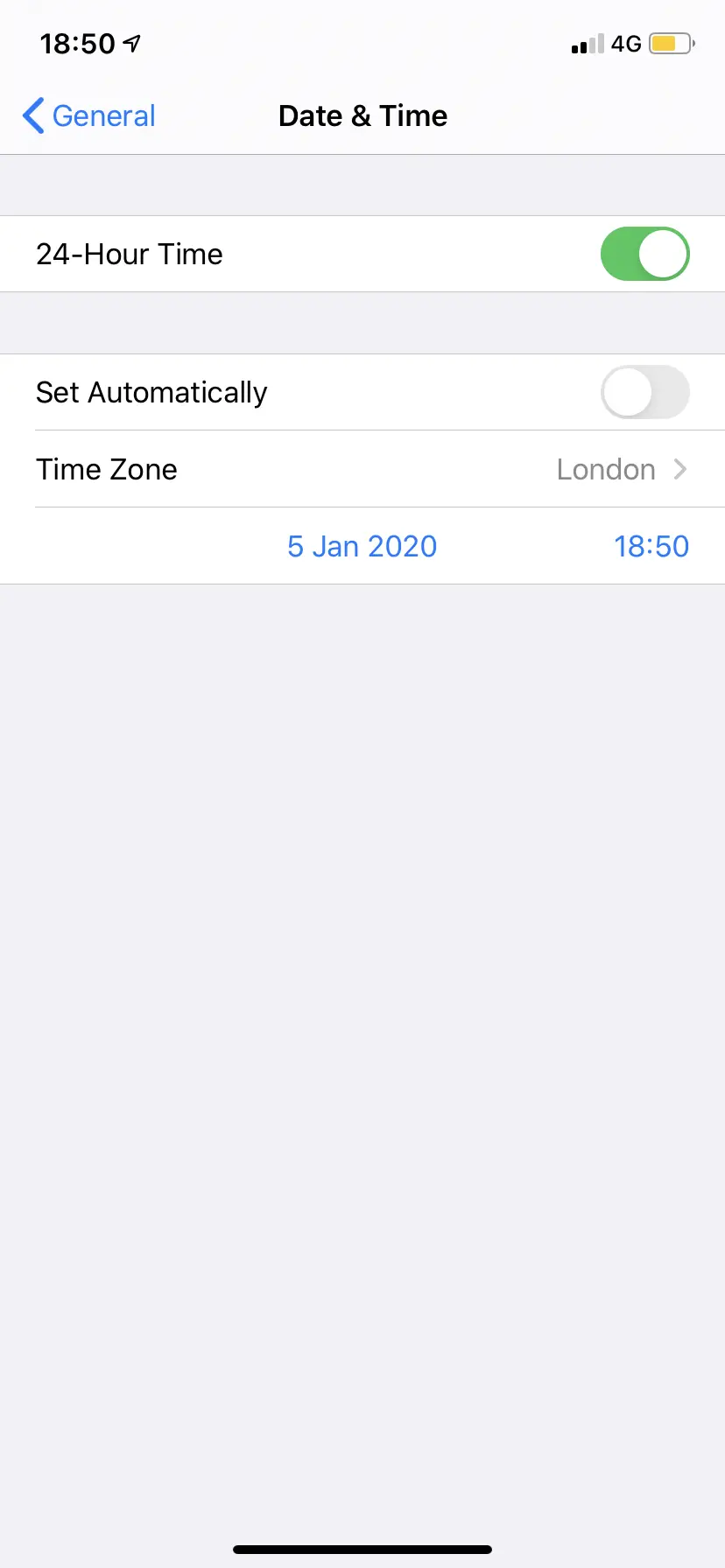 Cómo cambiar la fecha y la hora en el iPhone 3