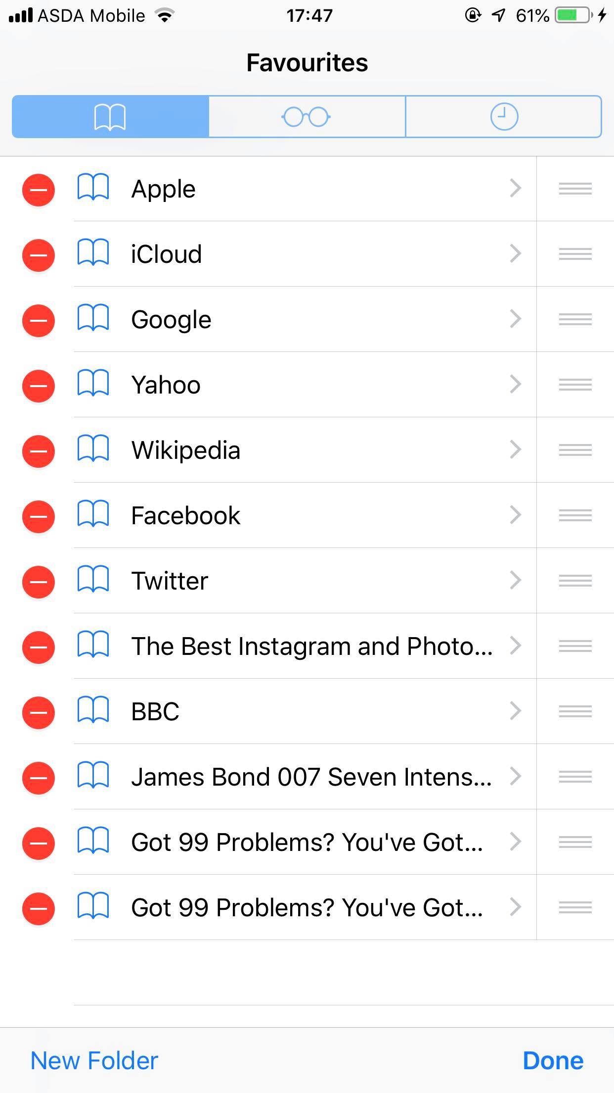 Cómo añadir, editar y eliminar favoritos Safari iPhone 4