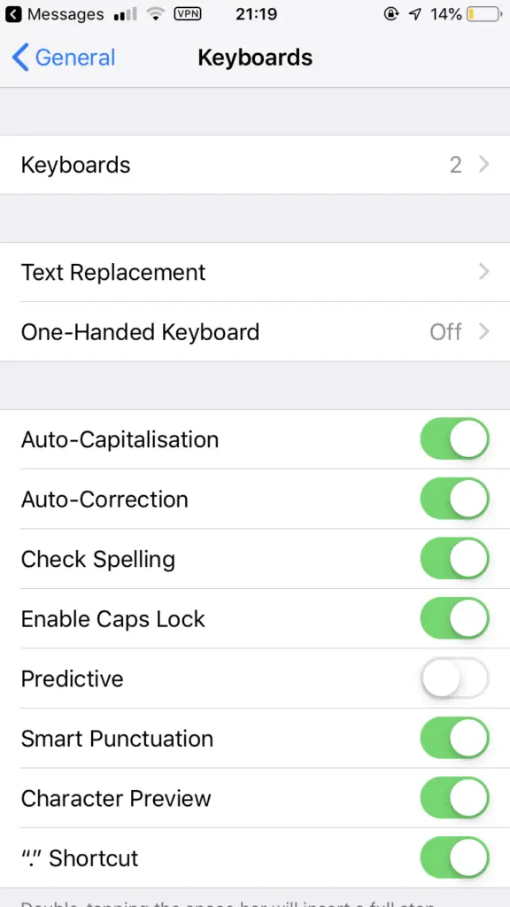 Arreglar el texto predictivo desaparecido en el iPhone 2