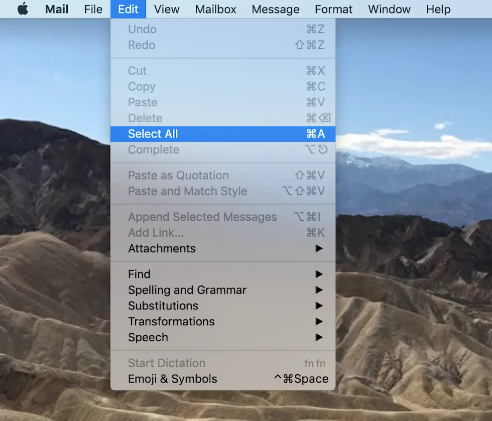 Cómo eliminar todos los correos electrónicos de Mail en el Mac