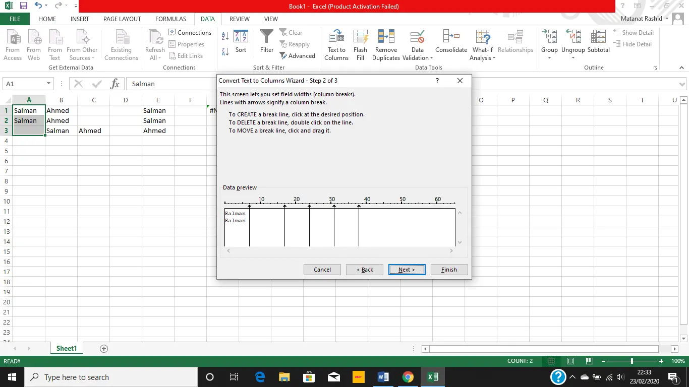 Cómo eliminar los espacios entre los números y las palabras en Excel 5