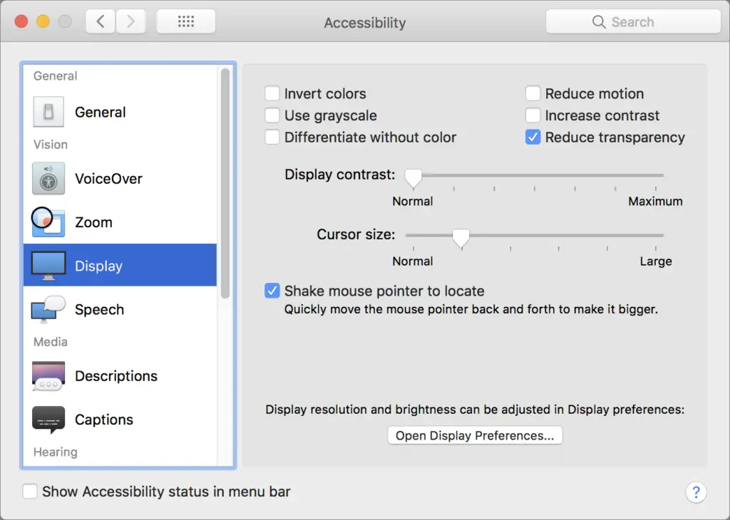 Cómo cambiar el tamaño del cursor en el Mac 3