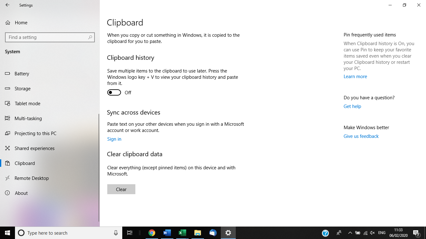 Cómo ver el historial del portapapeles en Windows 10 2