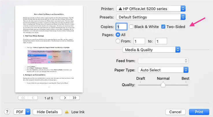 Cómo imprimir a doble cara en Mac 1