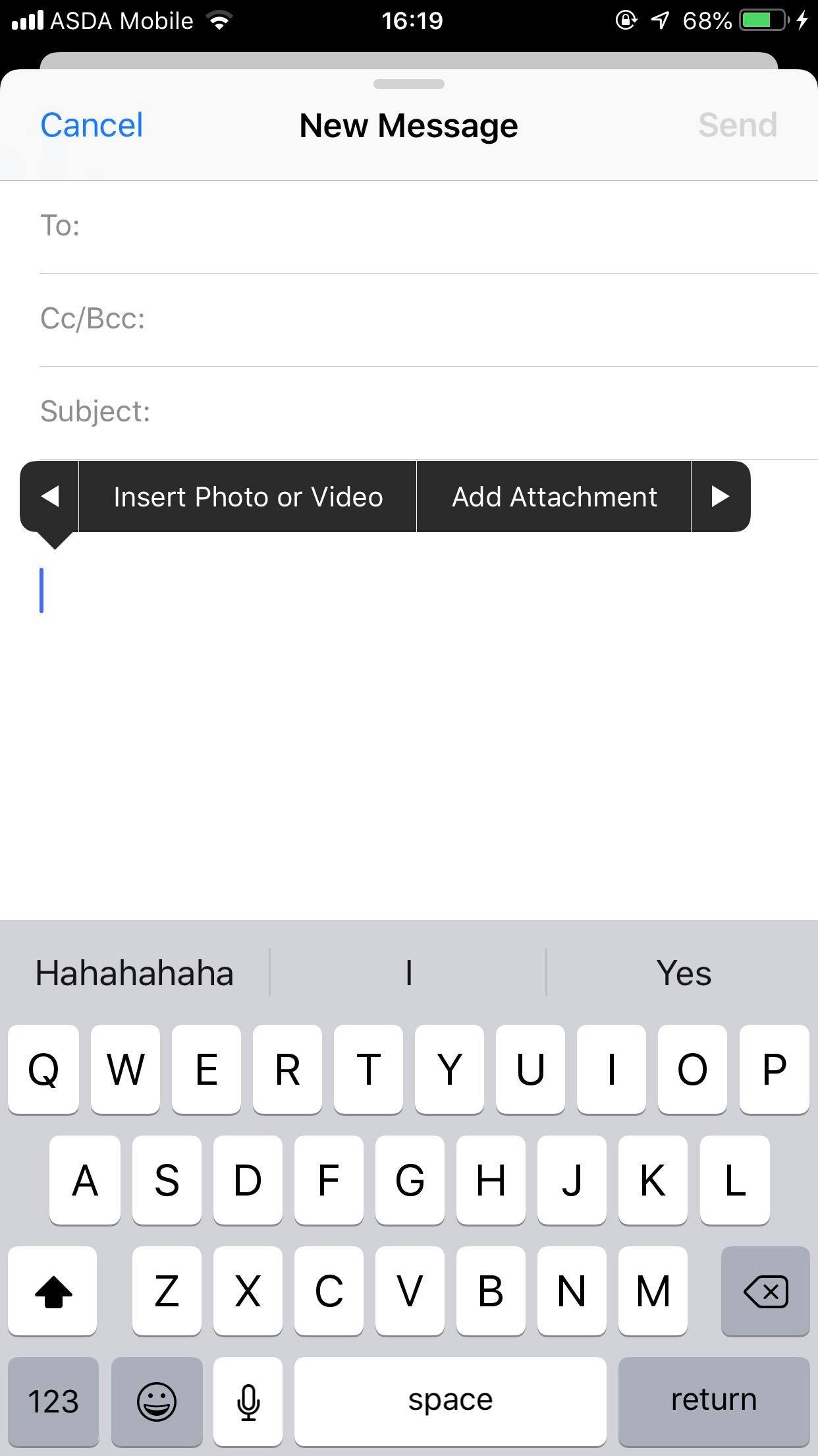 Cómo adjuntar una foto al correo electrónico en el iPhone