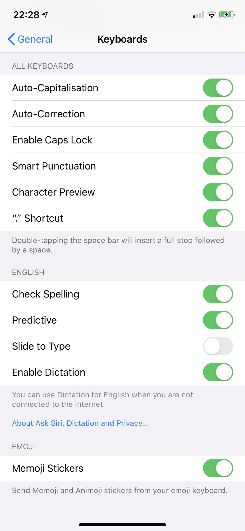 Cómo desactivar o activar el teclado de deslizamiento en el iPhone 3