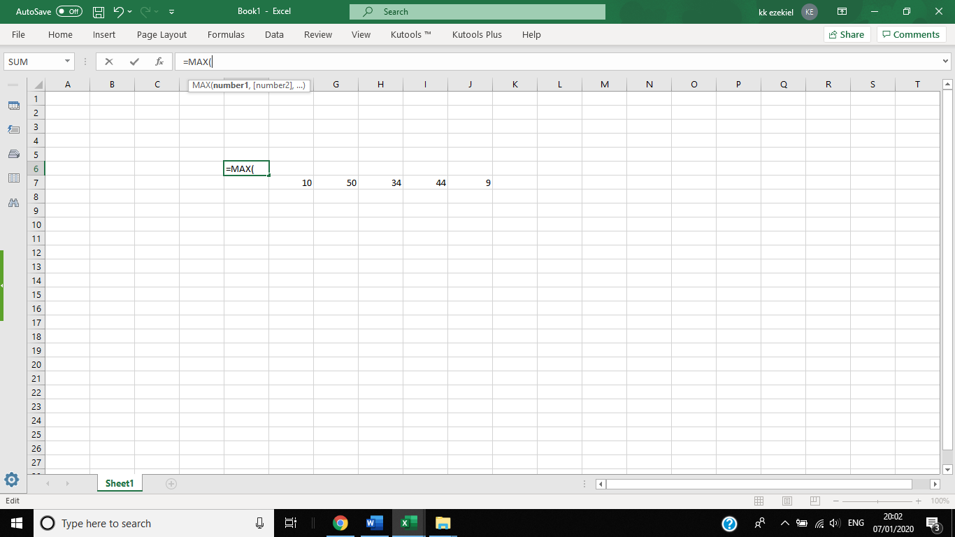 Cómo calcular el rango en Excel 2