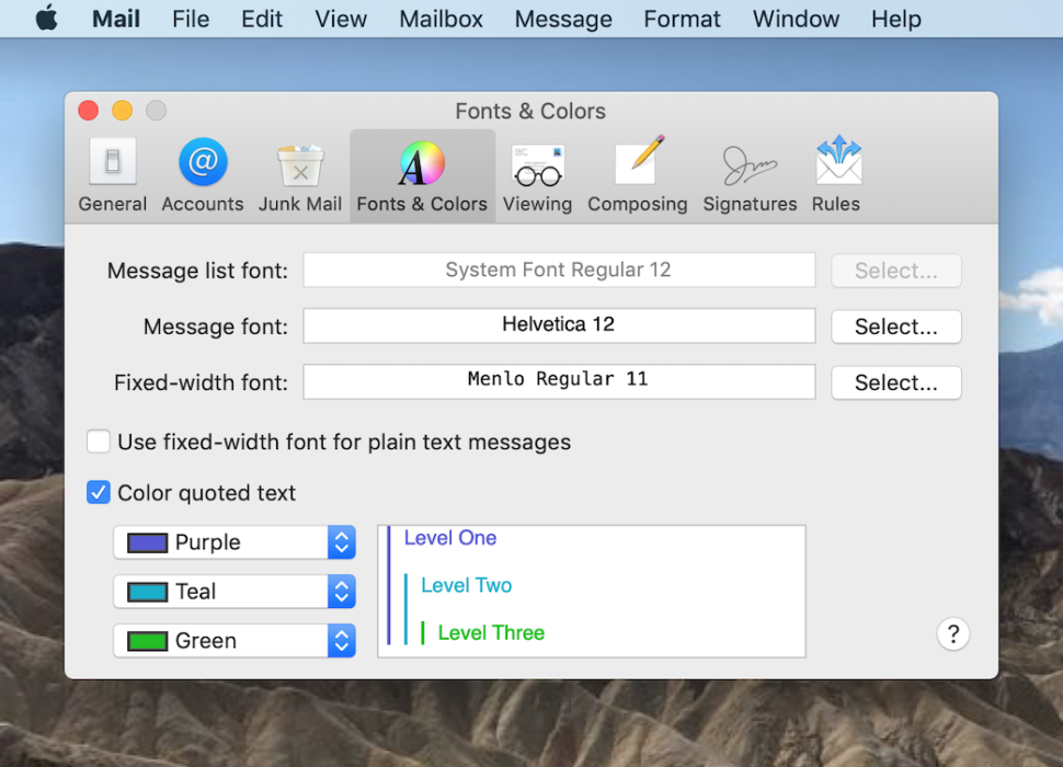 Cómo cambiar el tamaño de la fuente de correo en el Mac 1